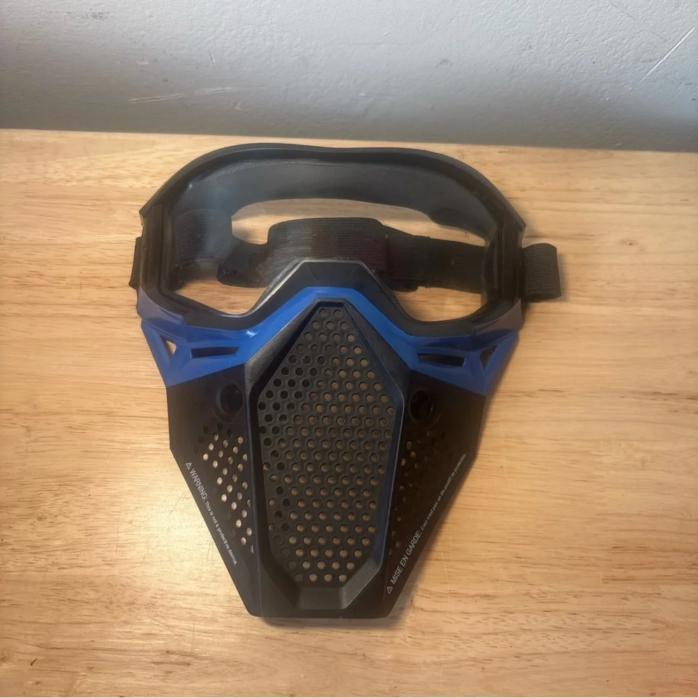 Nerf Rival Toy Dart Gun Face Protection Safety Mask Eyes Tactical Blue (1 Mask)
